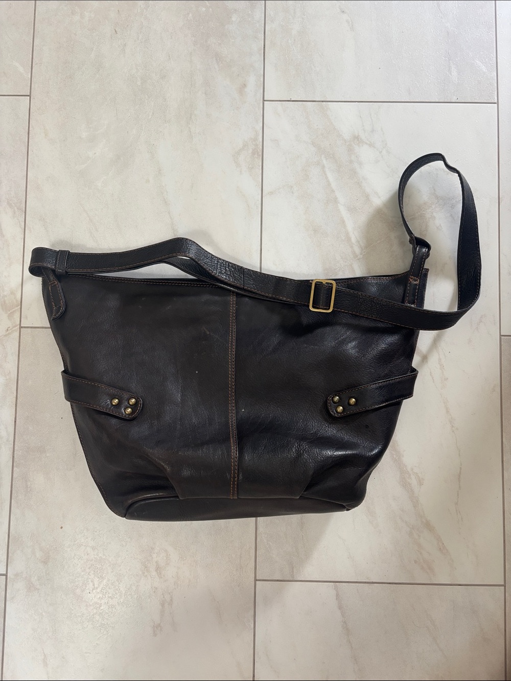Classic Black Leather Shoulder Bag for Women